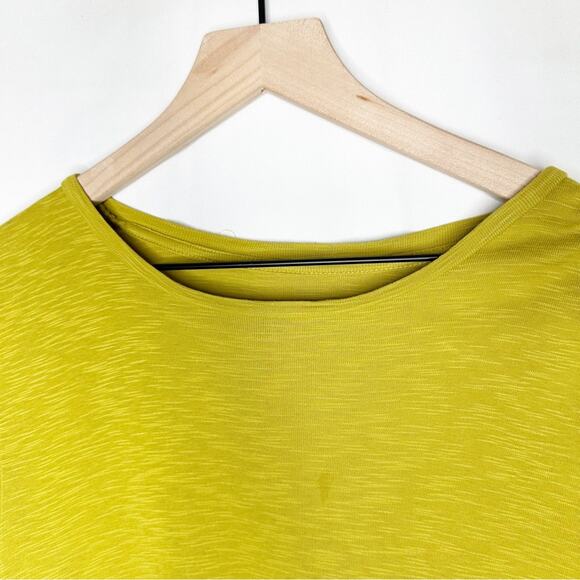 J.JILL Pima Slub Tunic Mustard Yellow in Small - Picture 3 of 4